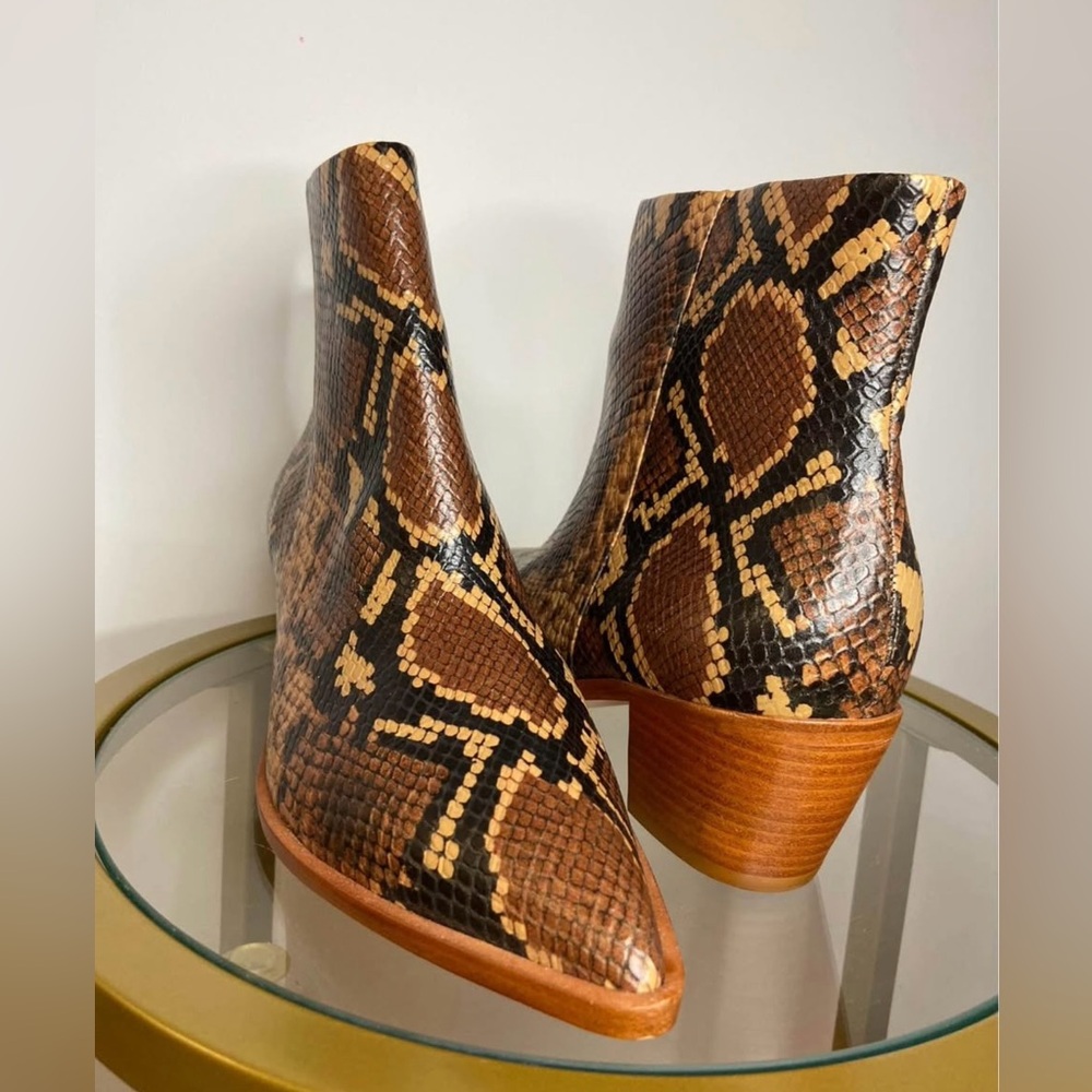 Snakeskin Ankle Boots - Picture 2 of 4